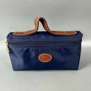 Longchamp Nylon Le Pliage Cosmetic Pouch, Navy Blue